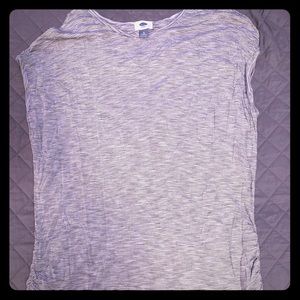 Striped cap sleeve tee